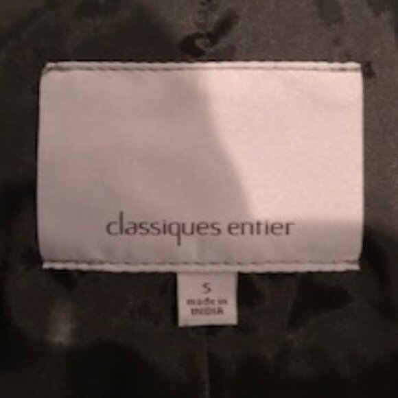 Classiques Entier Lined Leather Jacket w Gold Zipper Detail Black Size S NWOT - Picture 5 of 6